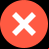 just icon x on red circle